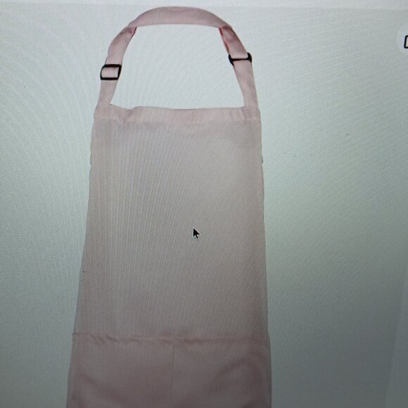 Bib Apron Front Pockets Adjustable Neck Straps Pink NWOT - Picture 2 of 7